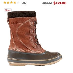LL Bean snow boots lace up